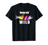 Digital Cheeze Keep Em' Wild Fish Design T-Shirt