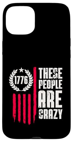 These People are Crazy Flag Retro Vintage �X�}�z�P�[�X iPhone 15 Plus �p