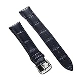 Cinturino for orologio in pelle, morbido e confortevole, cinturino di ricambio, fibbia in acciaio inossidabile, unisex(D,20mm)