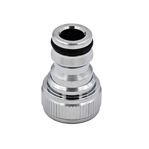 SpiceFlow Geräteanschlussstück/Wasserhahnanschluss | Chrom/Messing | 1/2 Zoll Innengewinde | 1/2 Zoll Gardena kompatibel