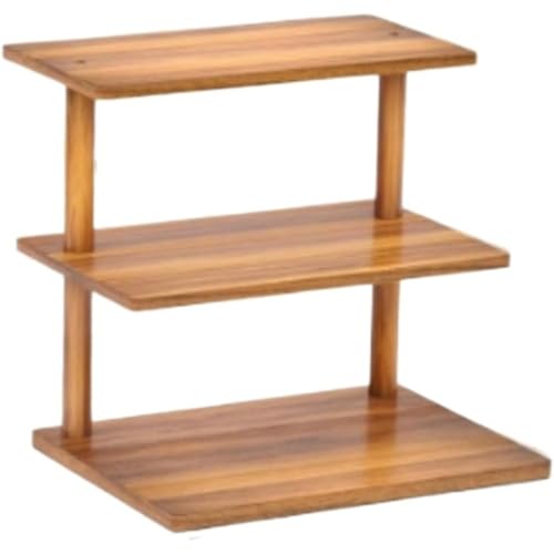 Sailozai ケーキやデザート用の木製3段シェルフ、卓上ディスプレイ、キッチン調味料、大容量、無垢材、プラントスタンド、多機能 (大)