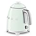 SMEG Mini 50's Retro Style 3 Cup Electric Kettle with Double Wall Anti Slip Base and Water Level Indicator (Pastel Green)
