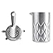 Shakery do koktajli Koktajl Shaker Set Bartender Mojito Ze Stali Nierdzewnej Bar Narzędzie z mieszając szklany koktajl sitko sitko koktajlowe Shakery do martini (Color : Silver)