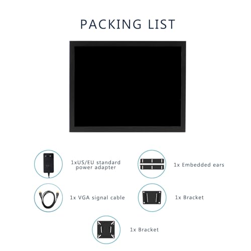 Image of VSDISPLAY 15'' 1024x768 LCD Monitor 4:3 Aspect Ratio with H /D /VGA /DVI Input | Metal Housing,for Industrial /Gaming Extra Monitor