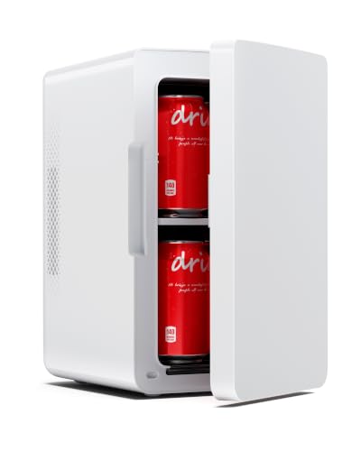 Image of Electactic Compact Mini Fridge, 6L Portable Small Refrigerator for Bedroom | Desktop Fridge with AC /DC, Small Cosmetics Thermoelectric Cooler & Warmer for Skincare, Beverage, Food, Office, Dorm, L-White