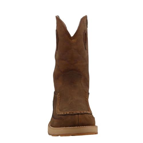 Image of Twisted X 11 inch Work Pull On Wedge Sole Men's Brunette /Pecan Boot