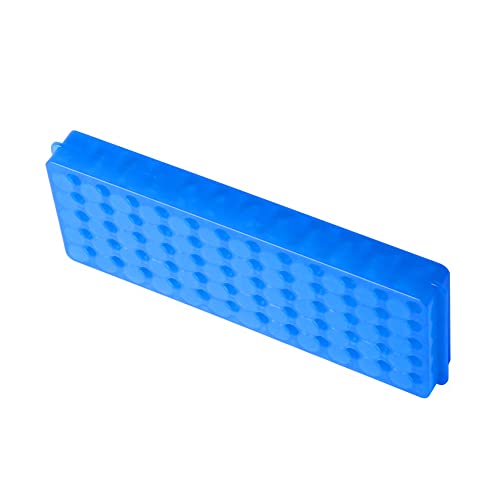 1pcs tube rackmicrocentrifuge tube rack double-sided plate centrifugal pipe rack for 05ml-2ml centrifugal pipe 60 holes blue