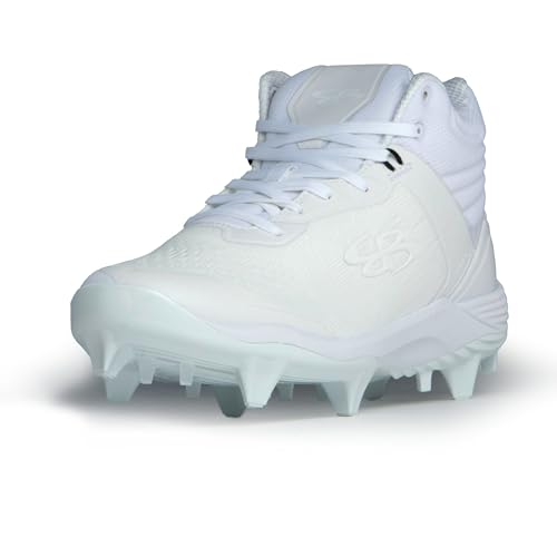 Boombah Viper Pureknit Women's Molded Cleat Mid - Status - White/White - Size 8.5