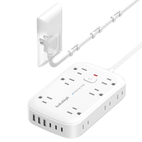 Flat Extension Cord With Outlet Cover & Multi USB