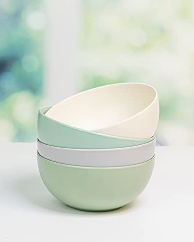 Colourworks Ciotole di plastica, ciotole per pasta infrangibili, leggere in melamina infrangibile, set di 4, colori classici - immagine 3