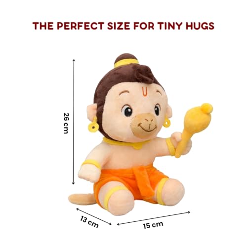 Image of Clapstore Mantra Chanting Hanuman with Meditation Mode Interactive Musical Soft Stuffed Plush Toy | Non-Toxic, Safe | Best Birthday Gift for Newborn Kids (Boys, Girls)