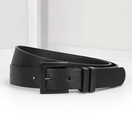 Women's Leather Belt for Jeans Pants Dresses Fashion Ladies Belt Square Gold/Silver Buckle Waist Belt for Women3
