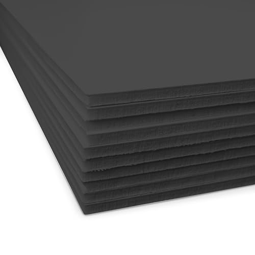 Flipside Products Total Black Foam Board 16” x 20” - Premium Double-Sided with Black Core, 3/16" Thick - Photography Mounting, Art Projects, Presentations, Display & Signage – Pack of 10