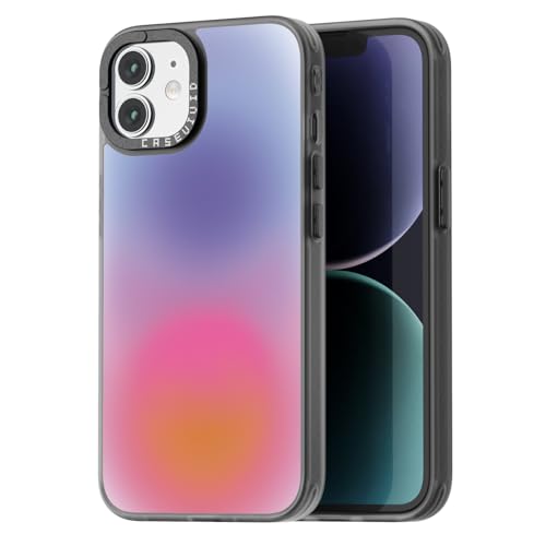Coque iPhone 11 noire au motif délavé mignon et esthétique pour écran 6,1 pouces