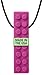 ARK's Brick Stick Textured Chew Necklace Made in the USA (Soft, for MILD chewing ONLY, please read description for more options) - Magenta