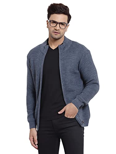 Image of Style Quotient Men Navy Blue Solid