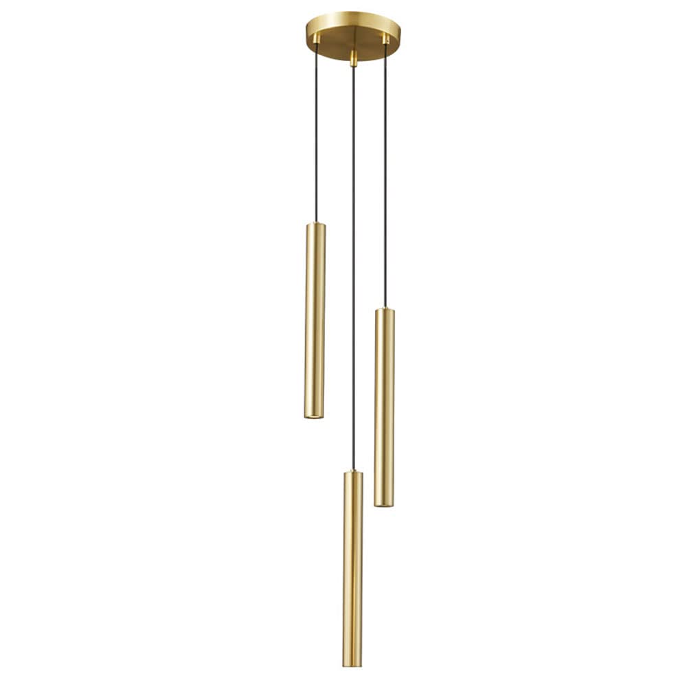 3-Light Full Copper Long Wire Pendant Light fixtures LED Nordic Industrial Downlight Hanging Lamp for Bedroom Bar Counter Living Room Background Wall Lighting Made in China
