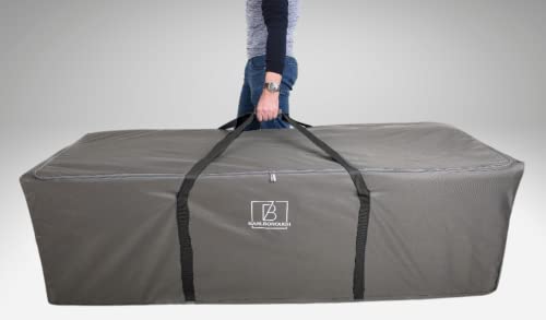 Barlborough Garden Cushion Protective Storage Bag Cover | XLarge 200 x 75 x 60cm | Waterproof Resistant with zips for Outdoor Furniture Sofa Cushions Grey - Image 6