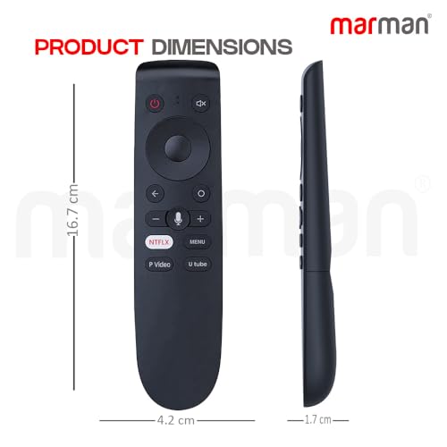 Image of marman Compatible with Oneplus TV Bluetooth Voice Remote Control Suitable for Y Series HD Ready LED Smart Android Televison with Netflix, YouTube, Prime Video and Google Assistant - Pairing Must!