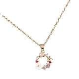 XJBTBA Neue 2025 Ankunft 925 Sterling Silber Niedliche Blumenkristall Halskette für Frauen ihre Luxusmode mit für Sie Accessoires Trendy Creative Gift