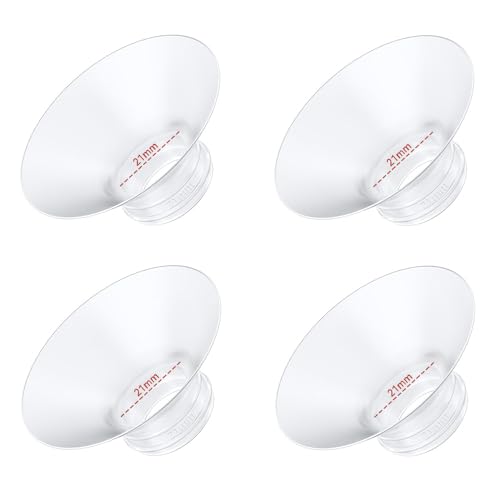 Image of 4PC Flange Insert 21mm Compatible with Momcozy M5 /M6 /M9 /S12 Pro /V1 Pro /V1 Pro Breast Pump, Fit for Eufy /Elvie /Medela /Spectra /Lansinoh /NCVI /Lansinoh /TSRETE with 24mm Flange /Shield Breast Pump