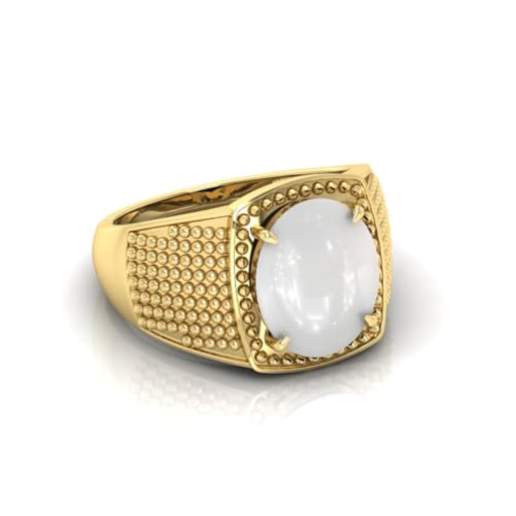 12.25 Ratti A+ Quality Rainbow Moonstone Gemstone Ring, Unisex