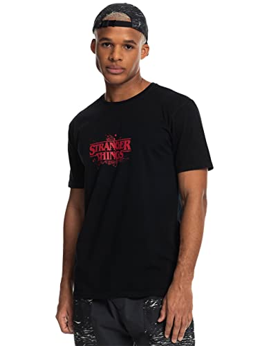 Quiksilver x Stranger Things ストレンジャーシングス Quiksilver x Stranger Things The Season Ender Tee Black | Amazon.com