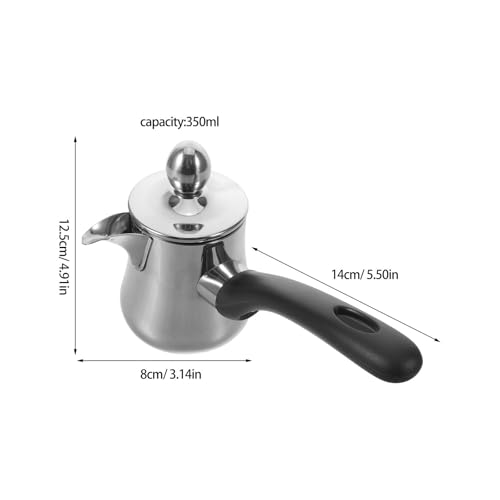 Jarra de café KICHOUSE profesional en acero inoxidable de 350ml 3