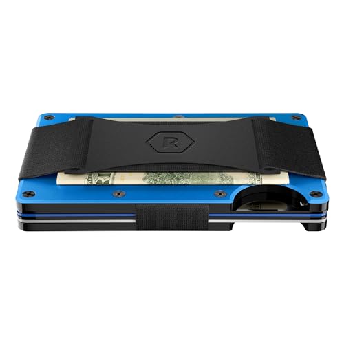 The Ridge NFL Edition, Mens Minimalist Aluminum Metal Wallet - Rfid Blocking, Elastic, Slim Front Pocket Credit Card Holder with Both Cash Strap and an additional Money Clip4