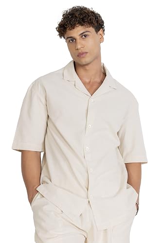 Image of Aatman Men's Half Sleeve | Casual | Box Fit | Cuban Collar Shirt