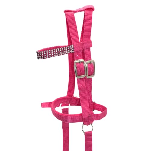 PFIFF 103126 Trensenzaum „Lotty“ für Spiel- & Holzpferde, Spieltrense, Trense für Spielpferd, Einheitsgröße, Pink