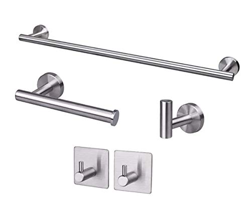 Destfun 5-teiliges Badezimmer-Hardware-Set aus dickem Edelstahl Cover