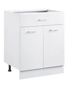 VEVOR weißer Unterschrank mit Schublade