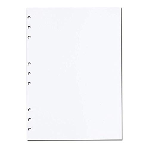 B5 Planner Refills 9 Hole Pages Ring Binder B5 Blank Paper Refill for Notebook Inserts