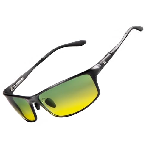 Image of BIRCEN Night Vision Glasses for Driving: Anti-Glare Metal Glasses for Men