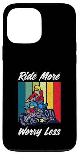 Ride More Worry Less ATV �N���b�h�o�C�N 4�֎� �I�t���[�h ���g�� �X�}�z�P�[�X iPhone 13 Pro Max �p