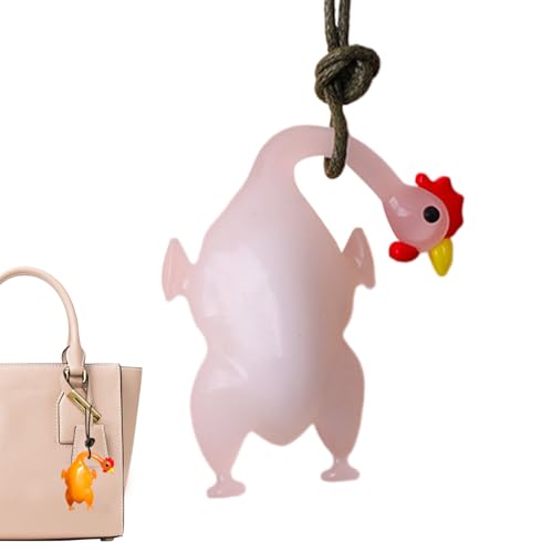 Dekoration för Backspegel i Bil, Rostad Kyckling Dekoration, Färgskiftande Roliga Söta Estetiska Bilaccessoarer Avsedda för Bildekoration