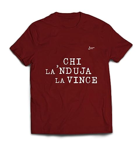 Lo Statale Jonico Maglia 'Chi la 'nduja la Vince (Taglia XL, Amaranto)