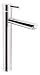 Produktbild aquaSu® Hohe Waschtischarmatur Lago 2.0 in chrom mit Pop-Up Ventil und Wasserspar-Funktion, hoher Auslauf, Einhebelmischer mit Stickgriff, aus Messing mit Keramikkartusche, 78047 6