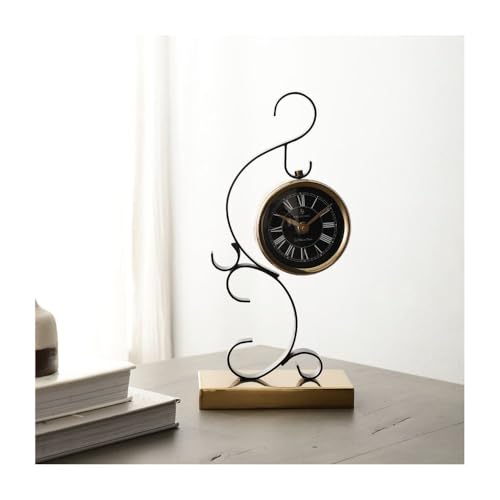 Image of Decor de Maison Handcrafted Stellar Mirage Luxury Table Clock for Livingroom,Bedroom,Studyroom | Desk /Table Clocks for Home Decor | Silent Analog Table Clock | Best for Gifting (Gold)