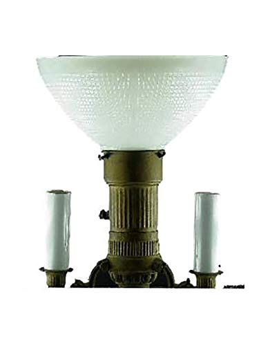 Upgradelights 10 Inch Floor Lamp Globe Glass Diffuser IES Replacement with 3 Edison Candle Covers