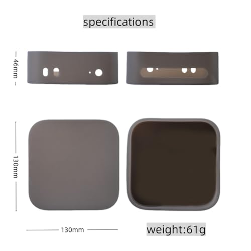 Image of Silicone Cover Compatible with Mac mini M4 / M4 Pro 2024, Dustproof Scratch-Proof Waterproof, Protective case for Mac mini PC (Black Cover with Stand)