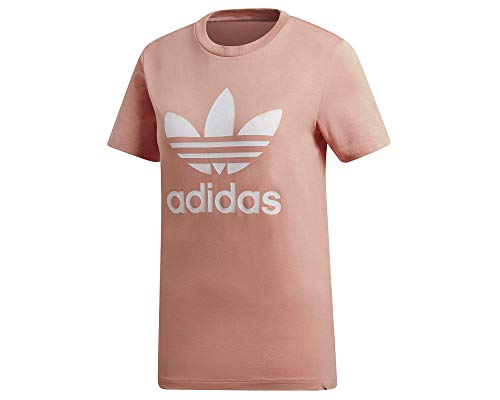 adidas womens Trefoil Tee T-Shirt, Pink (Dust Pink), 0 (Manufacturer Size: 32)