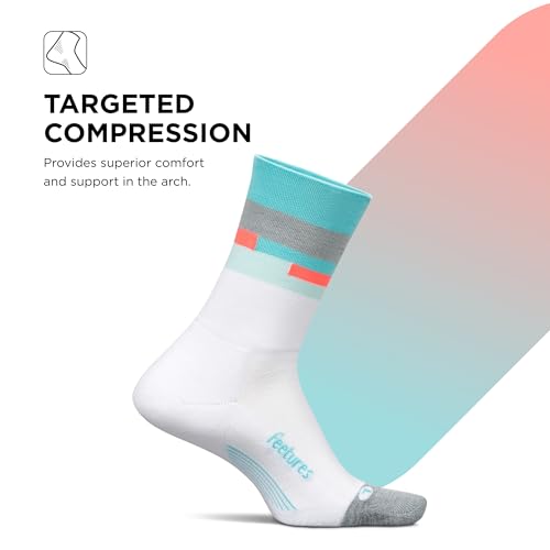 Image of Feetures Elite Light Cushion Mini Crew Sock - Sport Sock with Targeted Compression