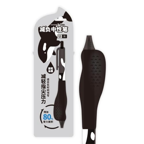 Bolígrafo negro gel 0.5mm con agarre suave