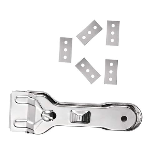 Ciieeo 6-Piece Non Scratch Ceramic Hob Scraper Set Glass Cleaning Scraper Razor Blade Scraper Tools for Home Kitchen