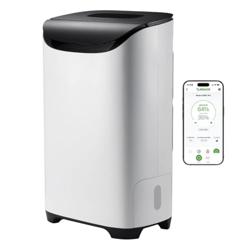Meaco DD8L Pro - Deshumidificador desecante - Secado más rápido de la ropa | Control inteligente de aplicaciones | Uso de energía personalizable | Funciona en ambientes fríos | Ionizador