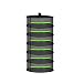 HYDGOOHO Herb Drying Rack Net Dryer 6 Layer 2ft Black W/Green Zippers Mesh Hydroponics