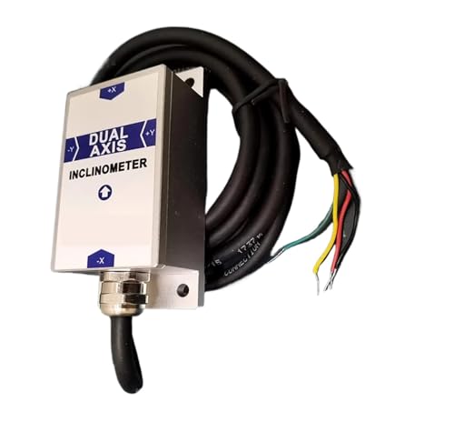 CHBMSS Dual Axis Inclinometer 0-10V, Angle Sensor with Accuracy 0.02 Resolution 0.001 Degree Current Output RS232