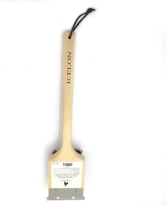 Deluxe Large Wood BBQ Brush Palmyra Bristles (Safe-Contains No Metal Bristles) — view 4
